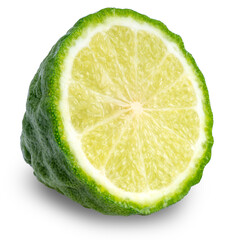 Fresh Bergamot fruit isolated on white background, Bergamot isolated on white background With clipping path.