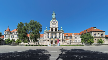 Obraz premium The building of the Bavarian National Museum in Munich, Germany