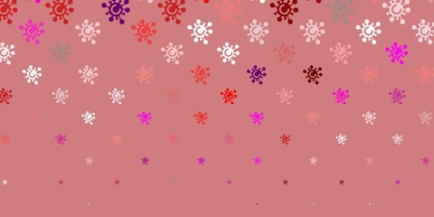 Light Pink, Yellow vector template with flu signs.