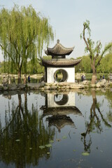 The beautiful architecture of the Qing and Ming Dynasty temples in the city of Beijing / Peking in China