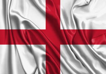 Fototapeta premium England , national flag on fabric texture. International relationship.
