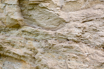 texture of the cliff land of the steep sandy coast