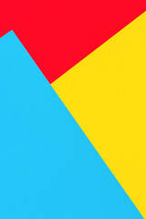 Abstract yellow, red and light blue color paper geometry composition banner background