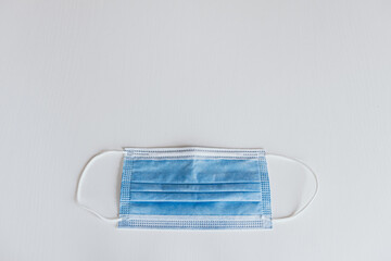 disposable face mask on white background