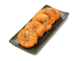 rice cracker on white background