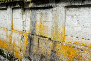 壊れたコンクリート塀