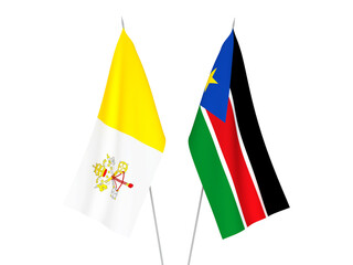 Republic of South Sudan and Vatican flags