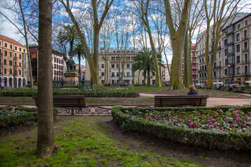 Obraz premium Jardines de Albia en Bilbao, Vizcaya, País Vasco