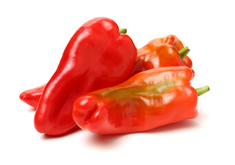 Fresh red pepper on white background