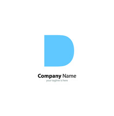 letter d logo concept of company with white background