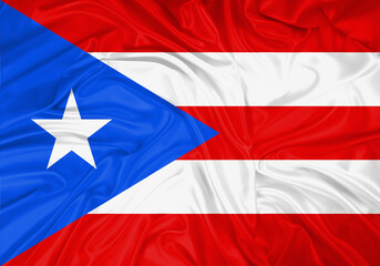 Puerto Rico national flag texture. Background for international concept. Simple waving flag.
