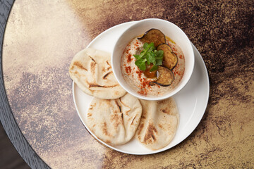 Roasted Eggplant Hummus. Baba ganoush hummus