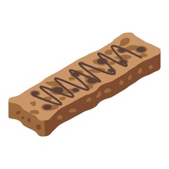 Nut snack bar icon. Isometric of nut snack bar vector icon for web design isolated on white background