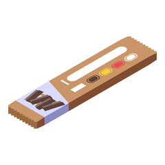 Fitness snack bar icon. Isometric of fitness snack bar vector icon for web design isolated on white background