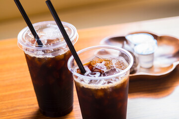テイクアウトのアイスコーヒー