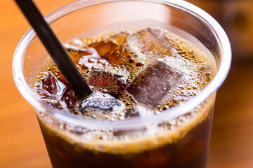 テイクアウトのアイスコーヒー