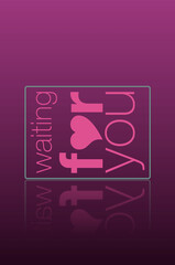 Waiting for you con sfondo colorato