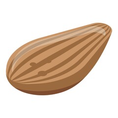 Sunflower seed grain icon. Isometric of sunflower seed grain vector icon for web design isolated on white background