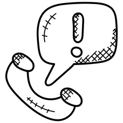 
Receiver with signals, telephonic chat concept 
