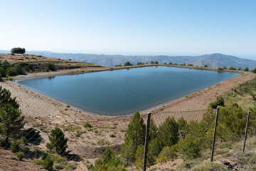 water reservoir in Sierra Nevada in southern Spain