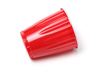 Red Plastic Cup isolated on white background