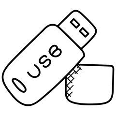 
Flash drive used to keep data, a memory stick
