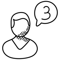 
Three persons avatars portrayed as users
