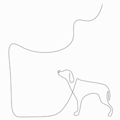 Dog animal on white background. Vector illustration