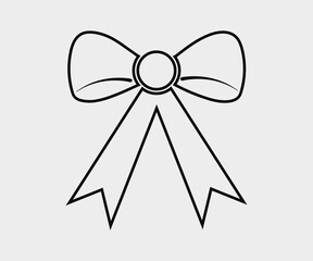 Beautiful Bow red and Black bow with White background. Festive design element for gifts and greeting cards Christmas holiday or birthday party decor presentation. Illustration vector.
