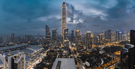 shenzheng city skyline at night