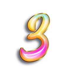 3D, Zahl, Nummer, Bunter, Luftballon, Geburtstag, Event, Jubiläum, Grafik, Design