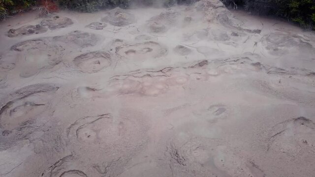 Boiling mud pools bubbling at Te Puia, Rotorua