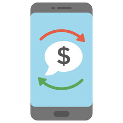 
Flat icon design of mobile marketing
