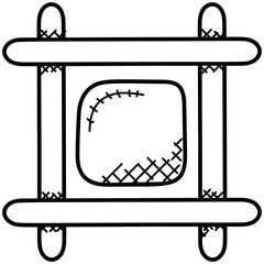 
A creative doodle icon representing image correction including, adjustment, editing and cropping
