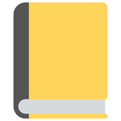 
Flat icon design of closed book, education concept
