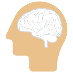 
A simple flat icon design of human brain
