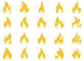 Fire icon vector design illustration isolated on white background