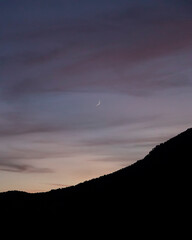 moon in a sunset