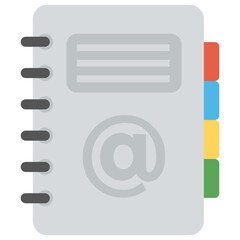 
Flat vector icon design of an address book
