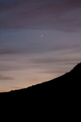 moon in a sunset