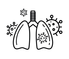 Lung Virus Infection Design vector.
