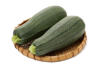 zucchini courgette isolated on white background 