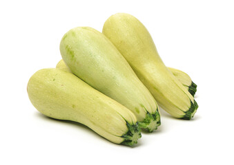 zucchini courgette isolated on white background 