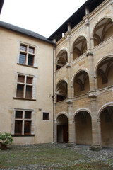 Fototapeta na wymiar gothic and renaissance mansion in nay (france)