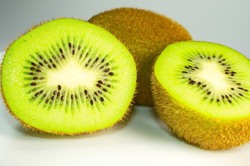 kiwi fruit on a white background