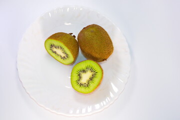 kiwi fruit on a plate