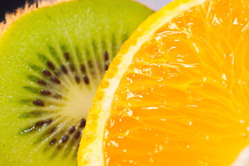 slices of kiwi and orange