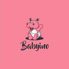 hippopotamus logo for chilldren