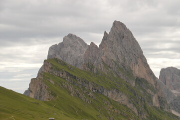 Hiking in the Seceda and Seiser Alm / Alpe di Siusi mountains in the Dolomites, Northern Italy