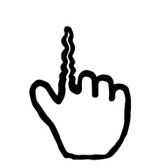 Hand Cursor100 (Withering): Doodle Icon: Hand drawn vector Icon like woodblock print